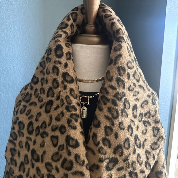 Mud Pie Animal Print Coat with Belt - Picture 5 of 6
